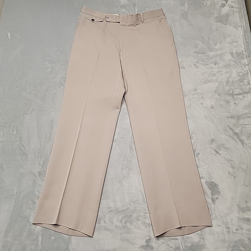 VTG Hickey Freeman Pants Men Beige Dorman Winthrop Trousers Dress Slacks Kurlnot